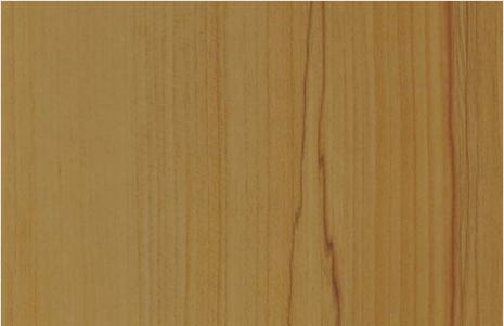 Brown wood grain laminate with suede finish, showing wood texture and vertical grain pattern with darker veins.