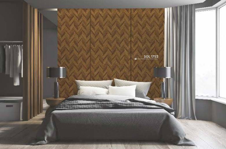 Walnut Pine Wood Laminate 8x4 ft High Gloss 0.8 mm - 1752 SGL