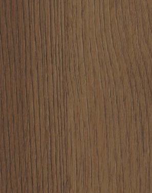 Brown wood grain laminate with suede finish and vertical wood texture pattern