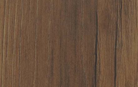 Brown wood grain laminate with textured finish and dark vertical lines, showing wood pattern and grain details.