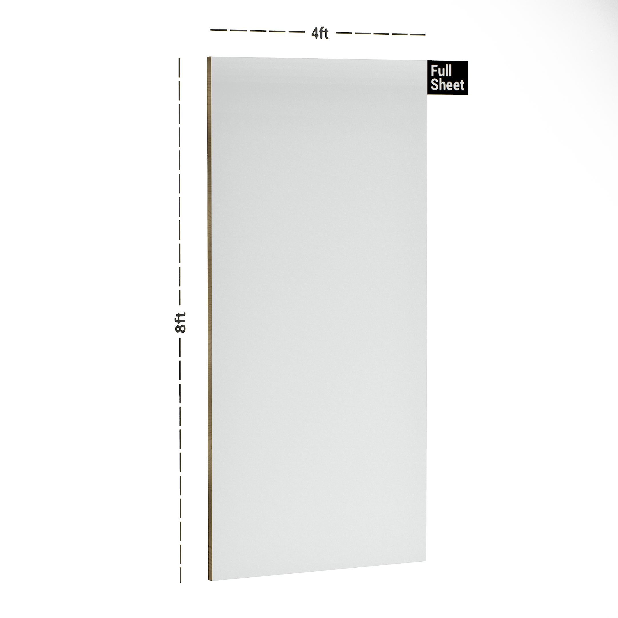 Smoke White Plain Laminate 8x4 ft High Gloss 0.8 mm - 175 TG