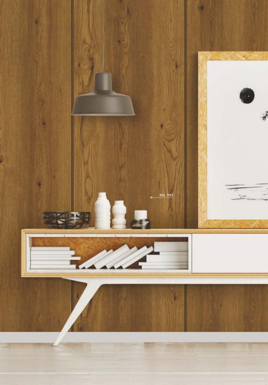 Dark Salton Wood Laminate 8x4 ft High Gloss 0.8 mm - 1763 SGL