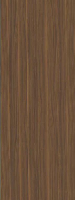 Brown wood grain laminate with textured finish and vertical wood pattern, showing natural wood appearance and grain