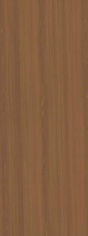 Brown wood grain laminate with suede finish and vertical wood pattern texture