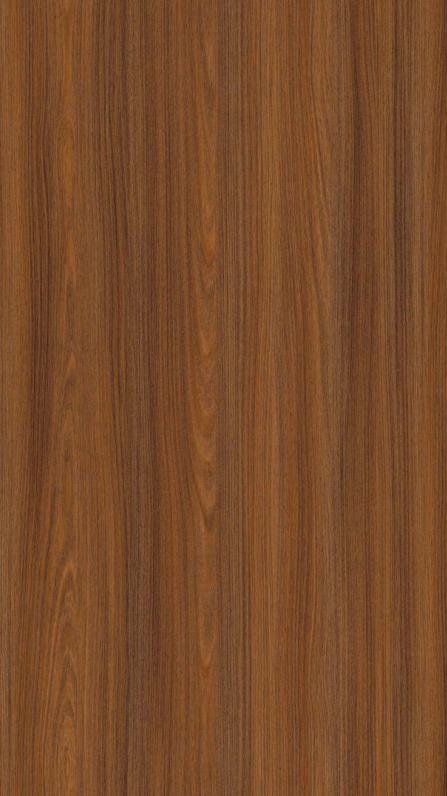 Brown wood grain laminate with suede finish and vertical wood pattern texture