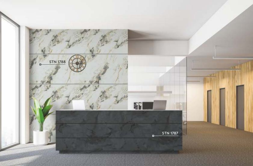 Dark Striata Marble & Stone Laminate 8x4 ft Texture 0.8 mm - 1787 STN