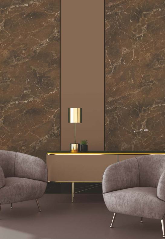Airolam Aqua Marble 8x4 ft High Gloss marble & stone laminates Brown 1790_SGL
