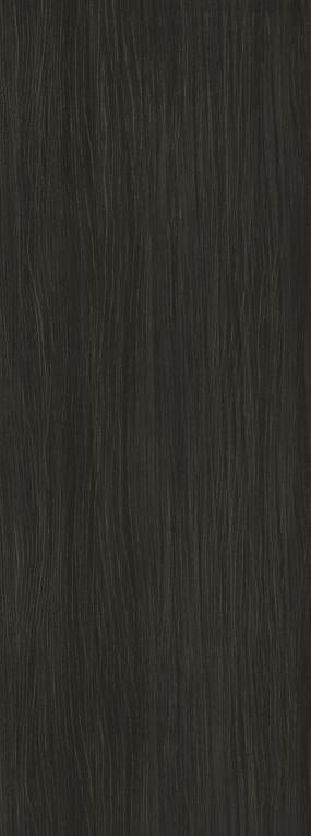 Dark brown wood grain laminate with textured finish and wavy pattern, mimicking wood appearance with vertical striations.