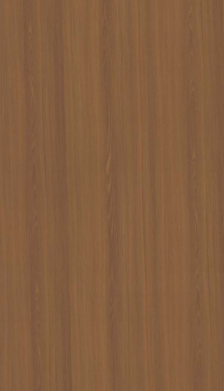 Brown wood grain laminate with textured finish and vertical grain pattern, showing wood-like appearance and subtle texture