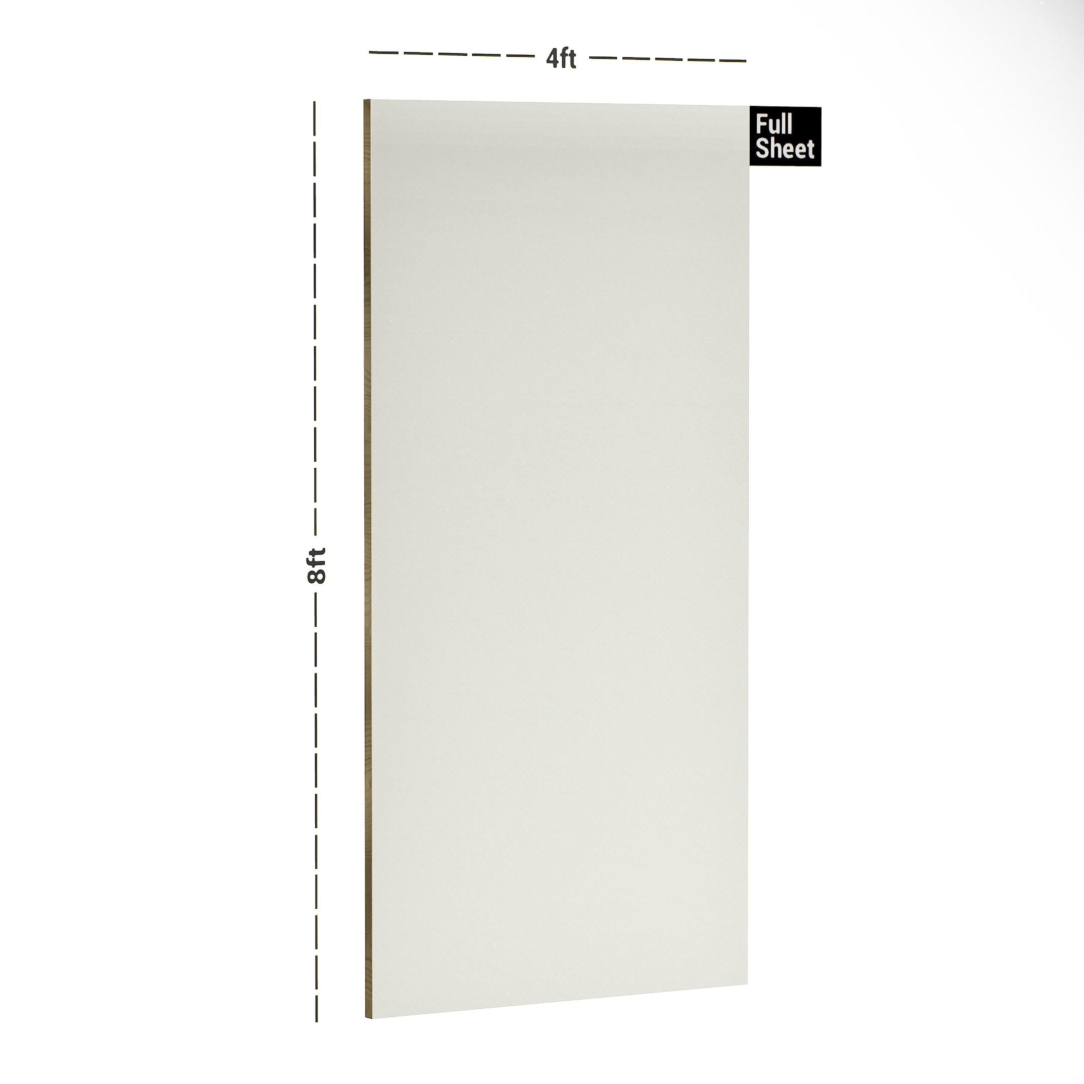 Frosty White Plain Laminate 8x4 ft Texture 1 mm - 179 UC