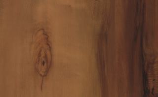 Brown wood grain laminate with textured finish and natural knot pattern visible on the surface.