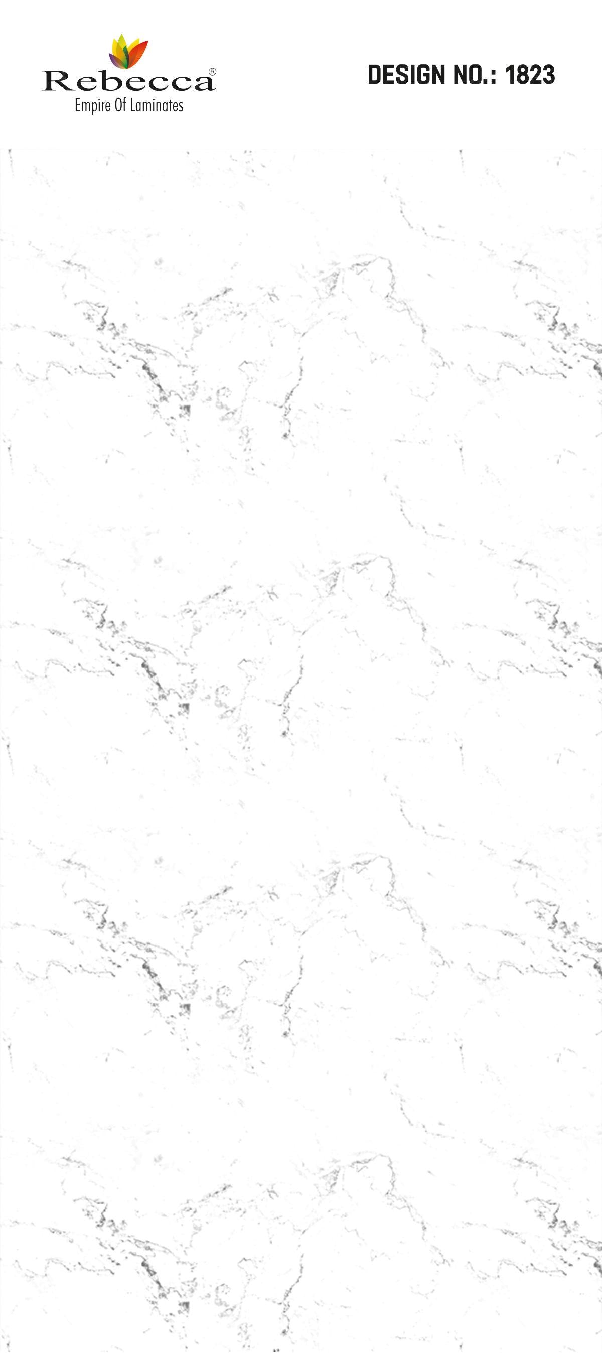 Cosmoc White Marble & Stone Laminate 8x4 ft Texture 1 mm - 1823 ZL