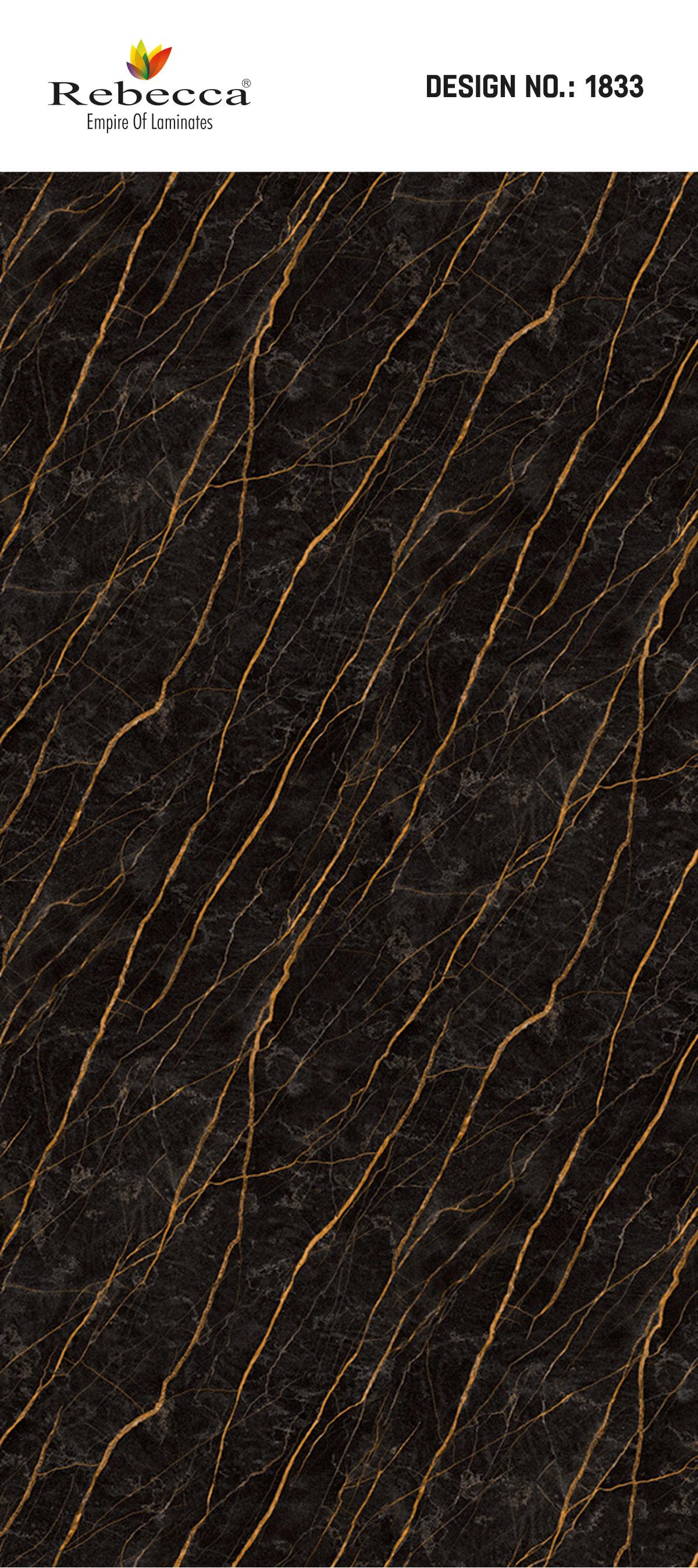 Mithra Grey Marble & Stone Laminate 8x4 ft High Gloss 1 mm - 1833 SY