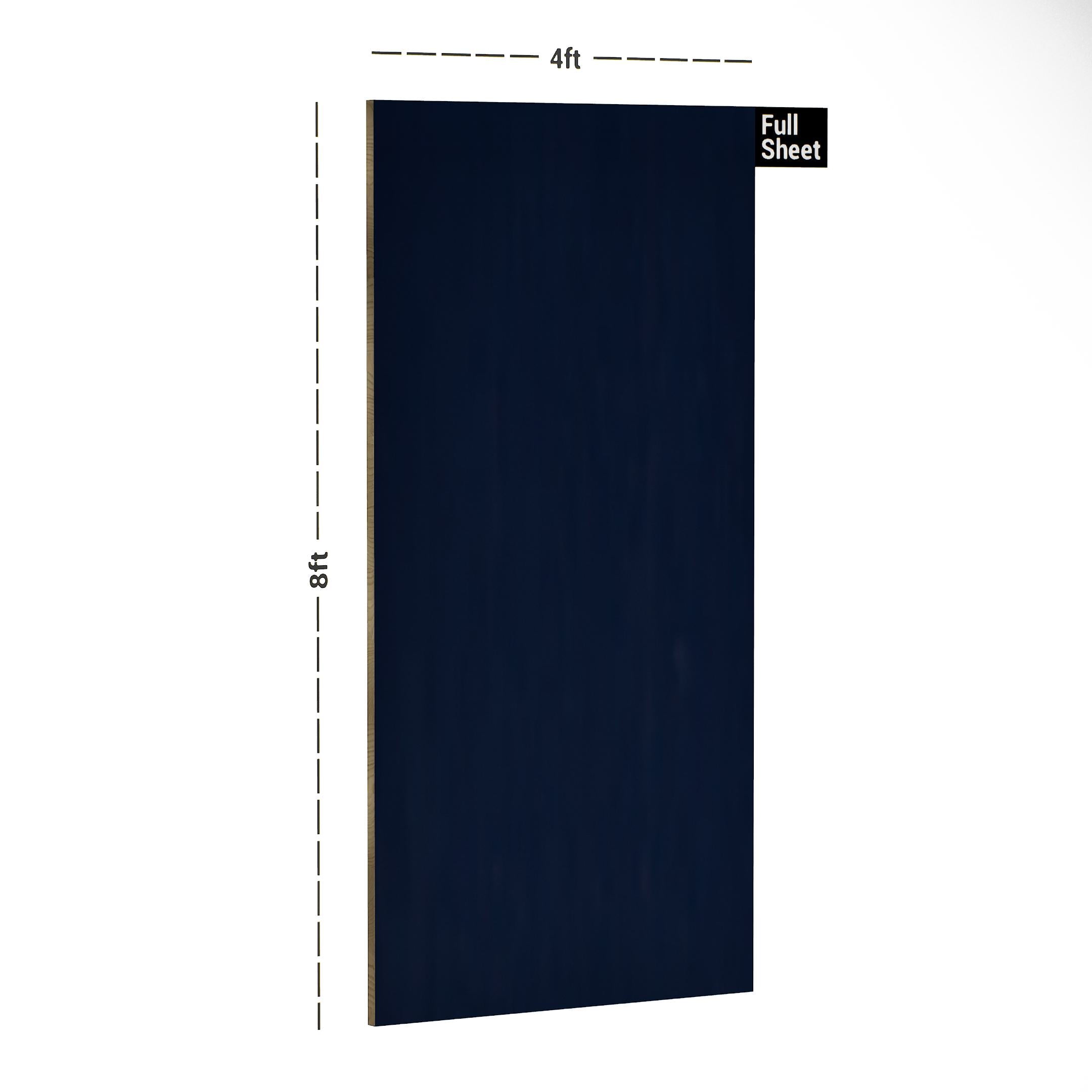 Burberry Blue Plain Laminate 8x4 ft High Gloss 1 mm - 184 HG