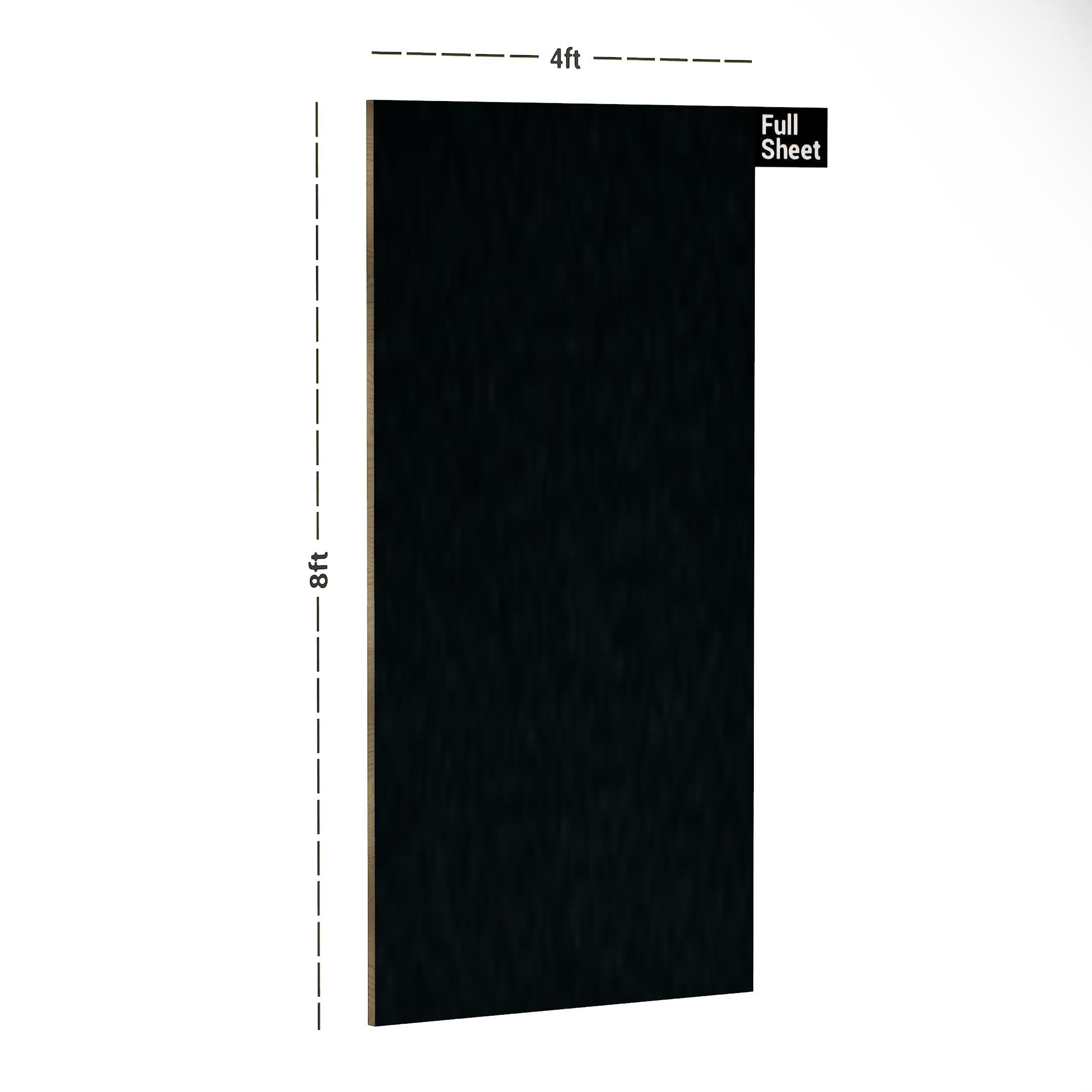 Black Plain Laminate 8x4 ft Suede 1 mm - 190 SF