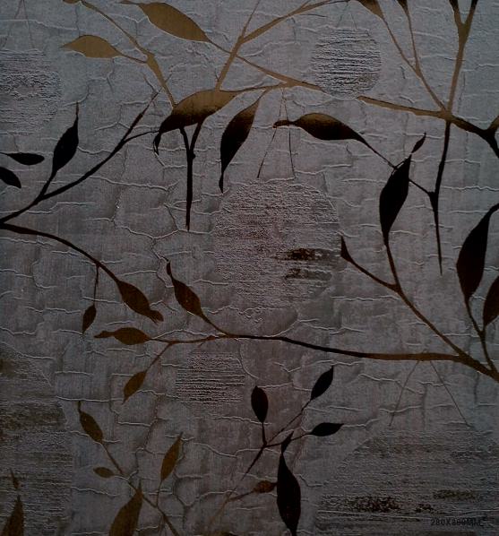 Brown wood grain laminate with textured finish and visible wood pattern, displaying a natural wood appearance.