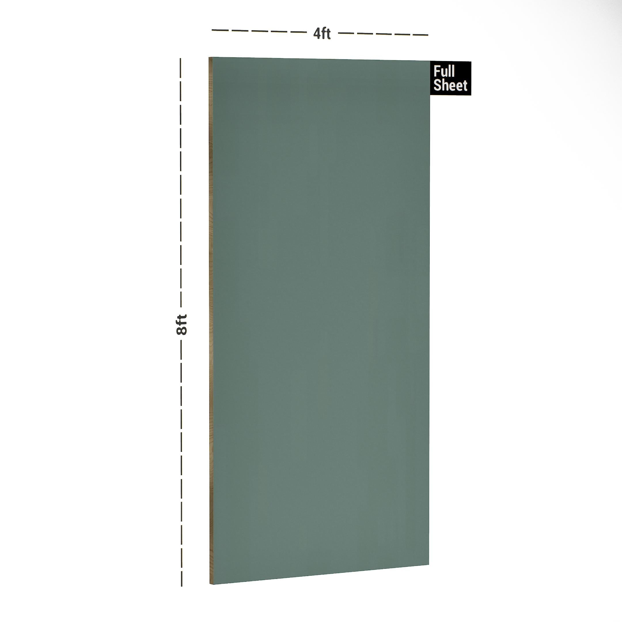 Acacia Green Plain Laminate 8x4 ft High Gloss 1 mm - 194 HG