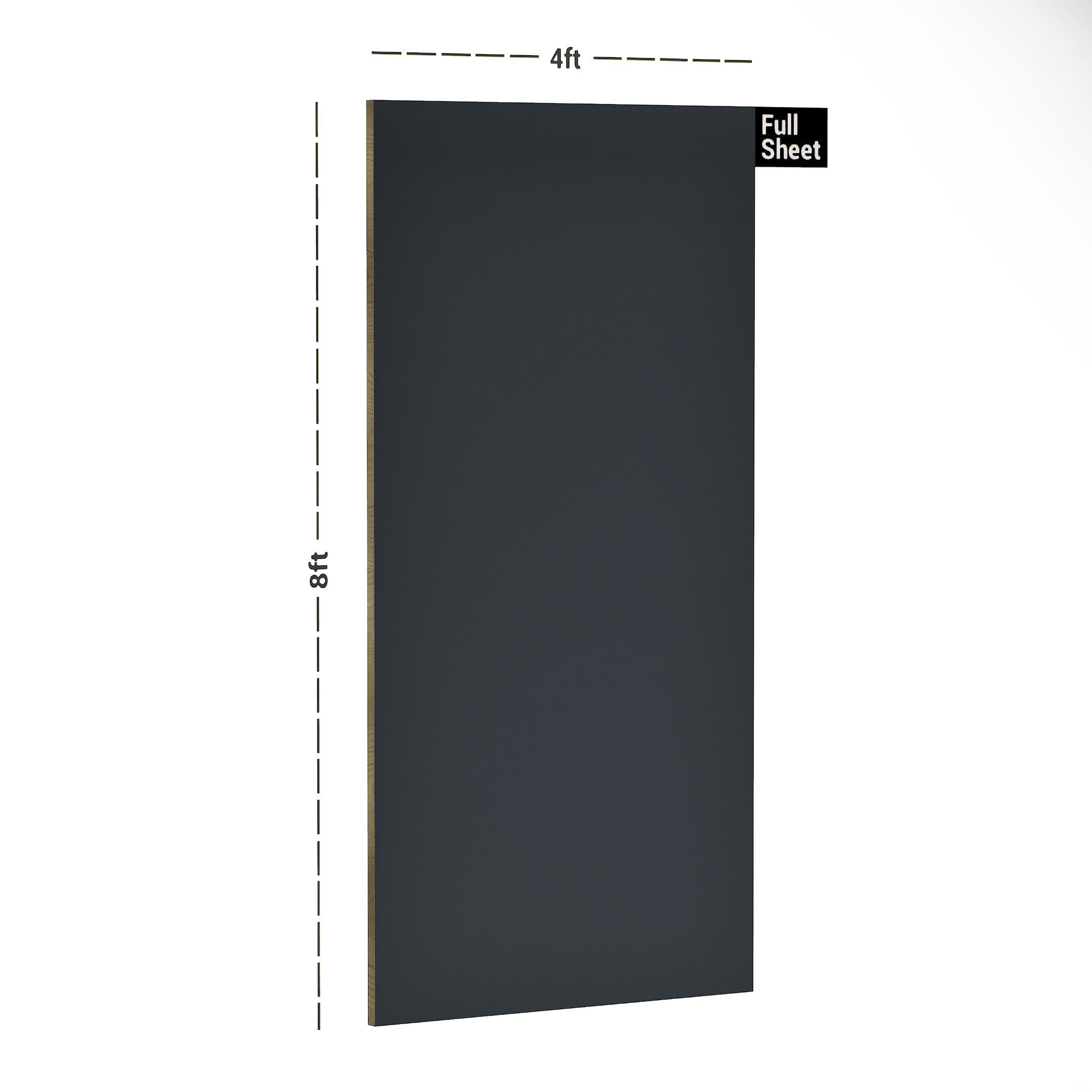 Graphite Plain Laminate 8x4 ft High Gloss 1 mm - 196 AHG