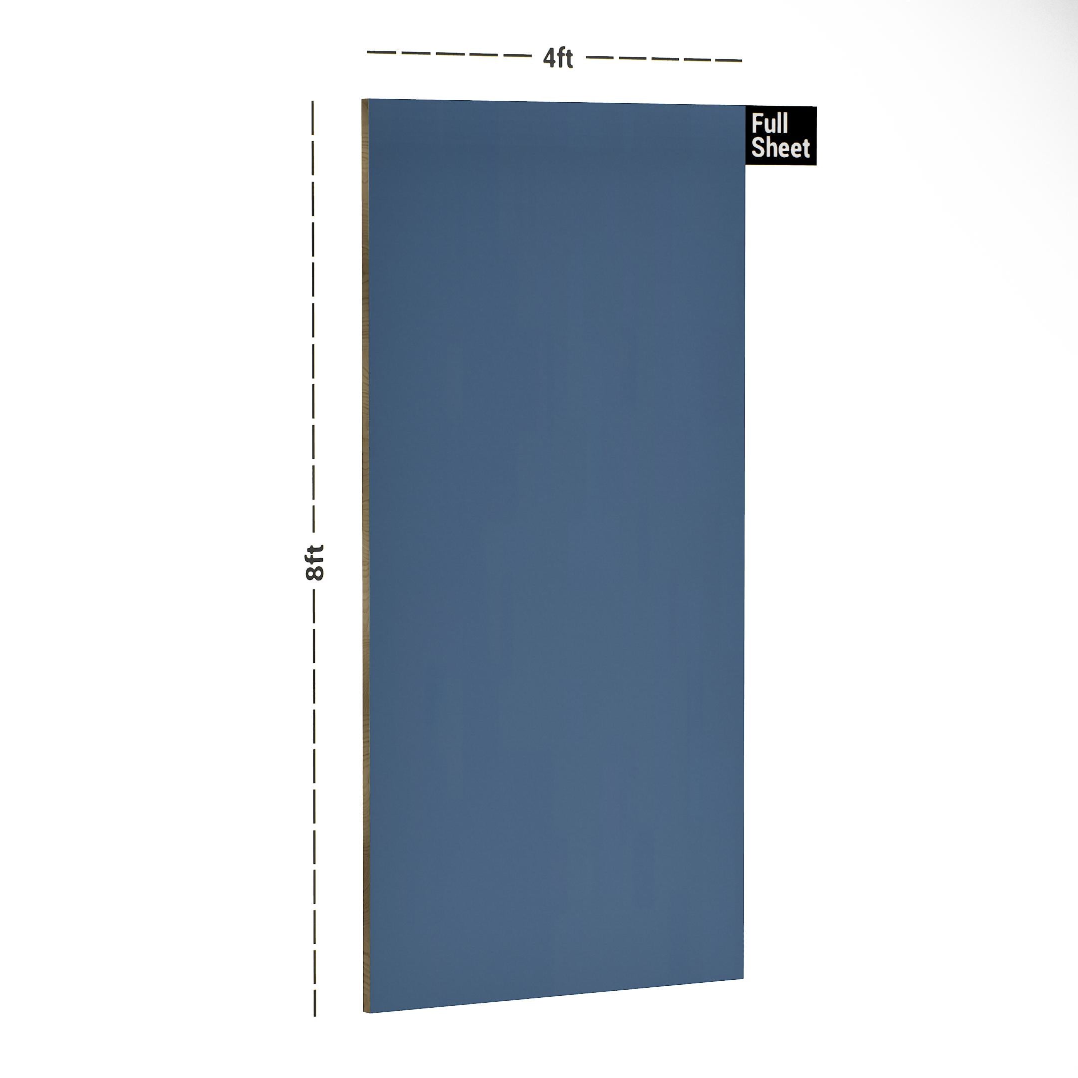 Ocean Blue Plain Laminate 8x4 ft High Gloss 1 mm - 199 HG