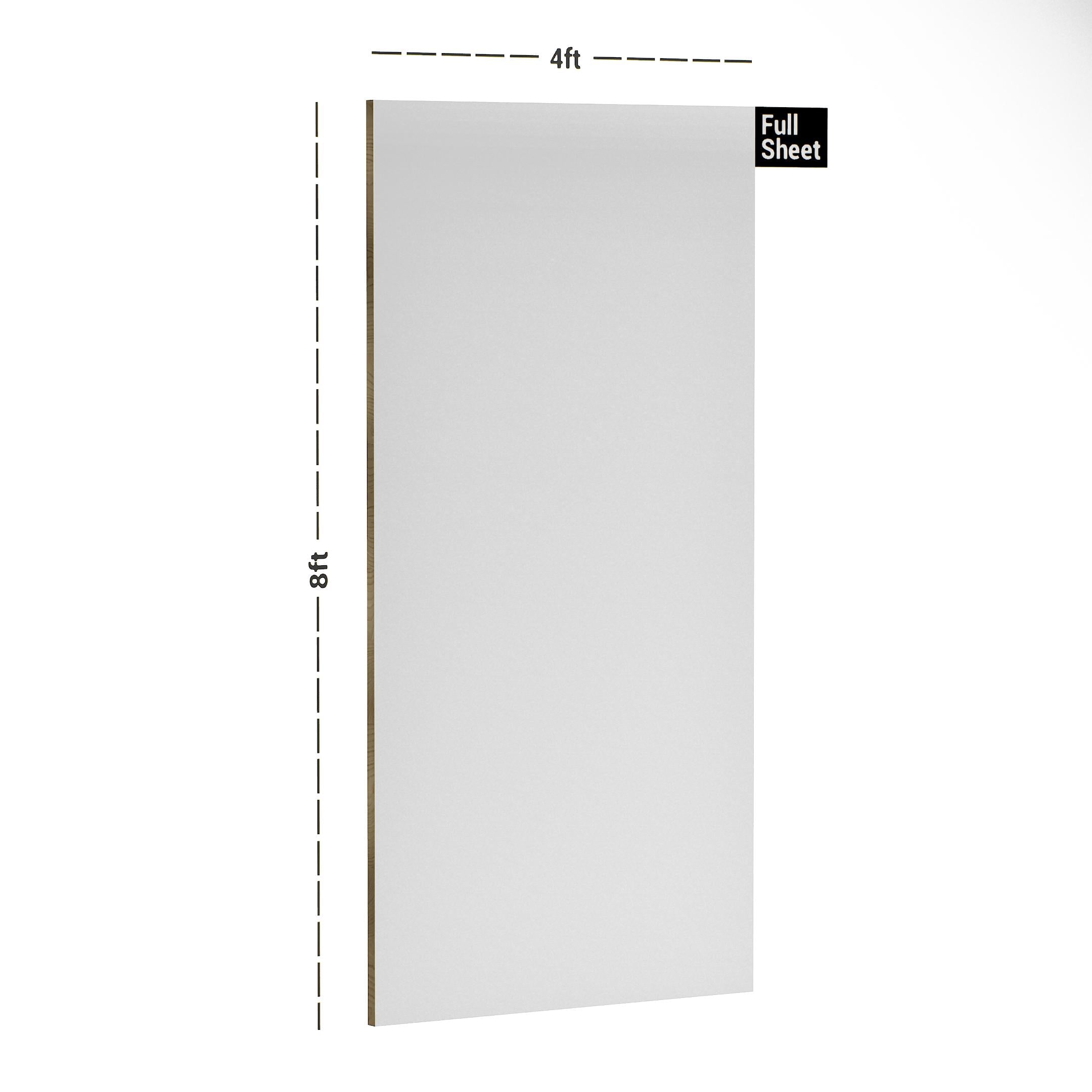 Cool White Plain Laminate 8x4 ft Matte 1 mm - 201 MT