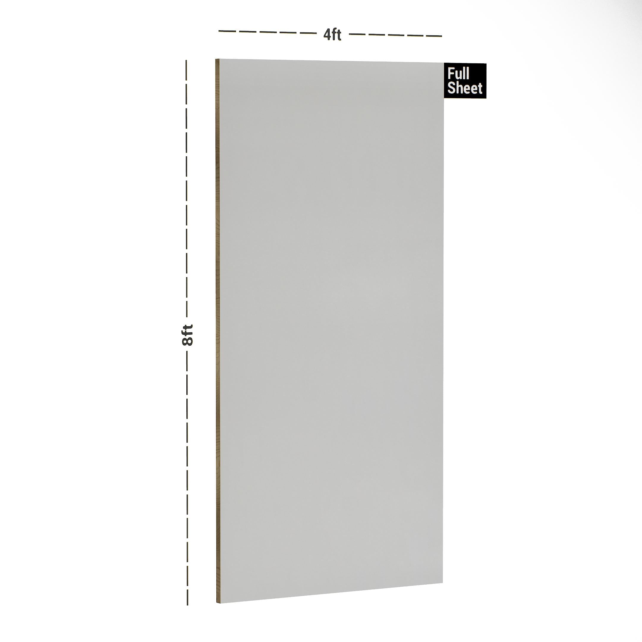White Plain Laminate 8x4 ft 1 mm - 203 Super