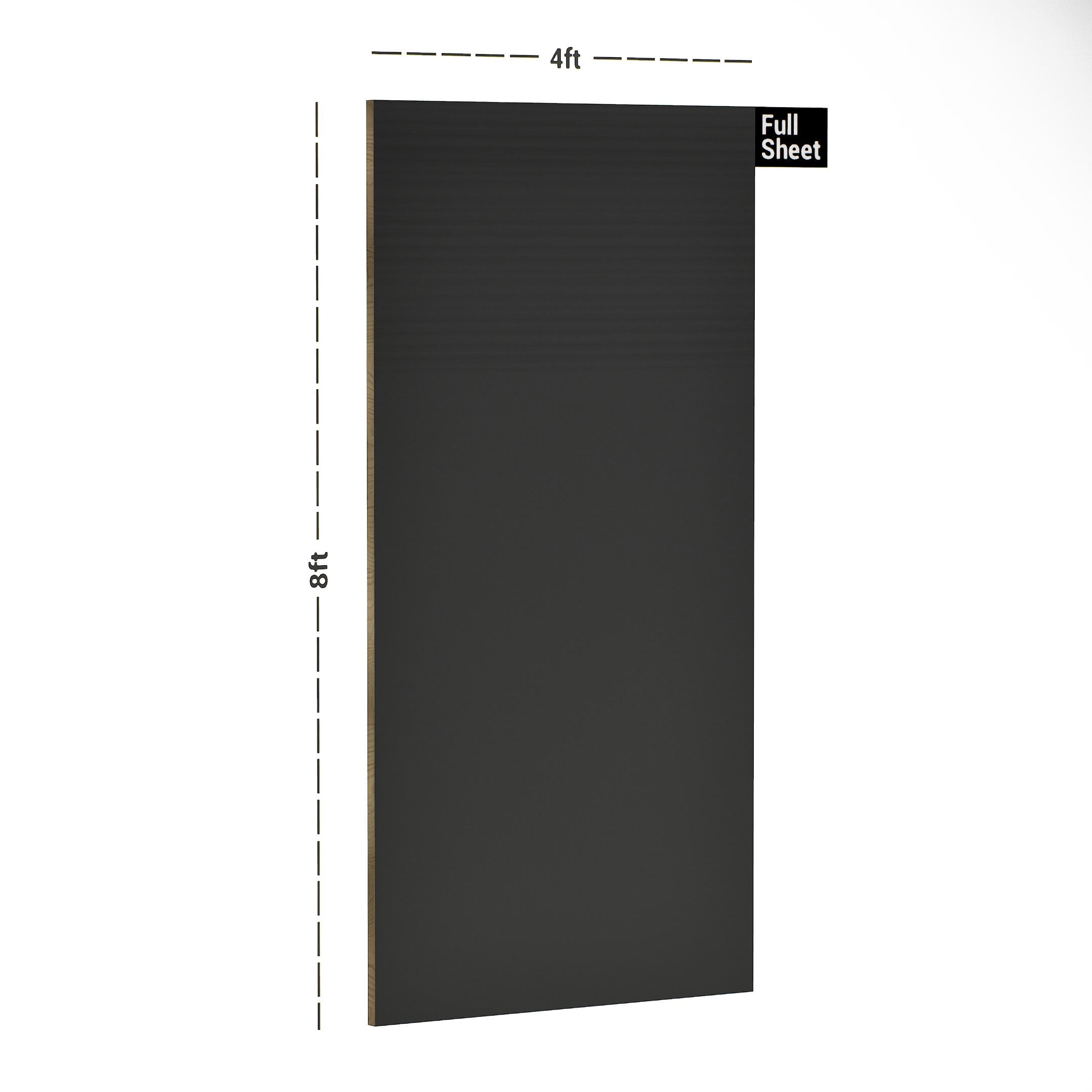Jet Black Plain Laminate 8x4 ft Texture 1 mm - 204 AFPL