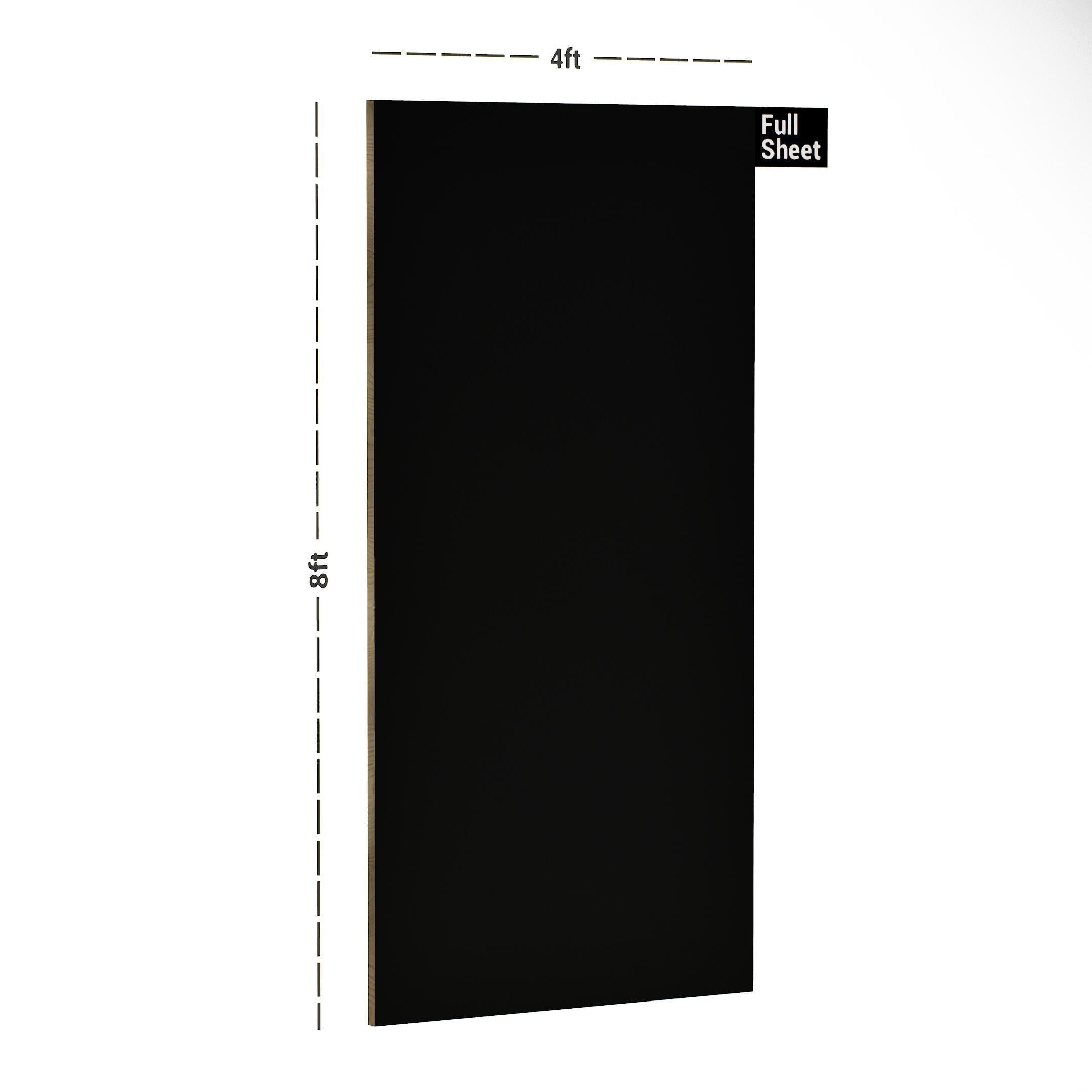 Black Plain Laminate 8x4 ft Texture 0.8 mm - 21066 OTL