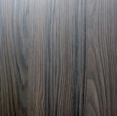 Wenge wood grain laminate with textured finish and dark brown vertical grain pattern.