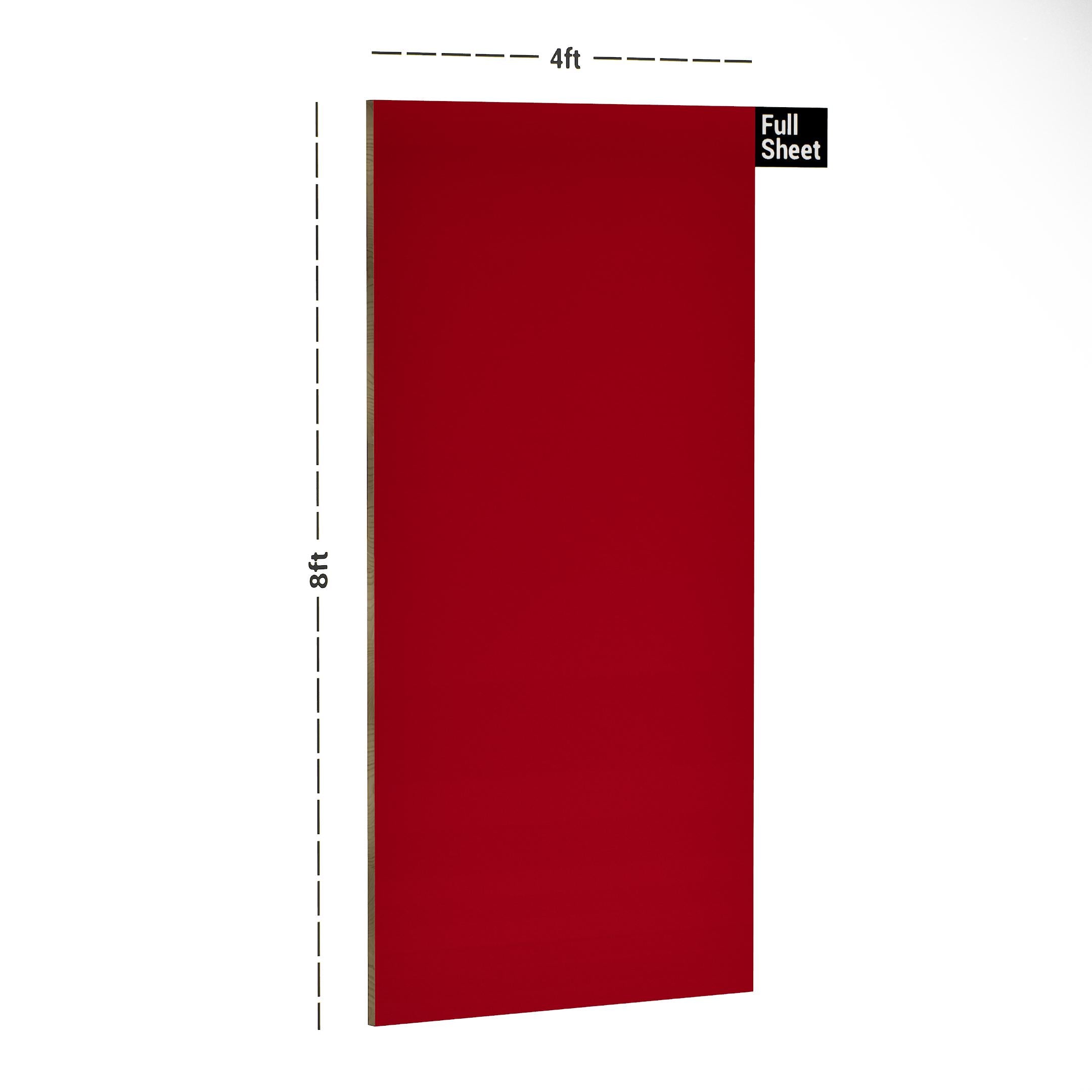 Elite Series Solids Red Plain Laminate 8x4 ft Texture 1 mm - 2165 MG