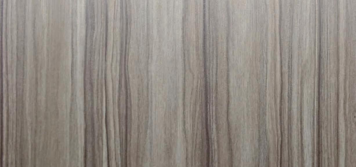 Grey wood grain laminate with textured finish and vertical wood pattern, showing subtle variations in tone and texture.