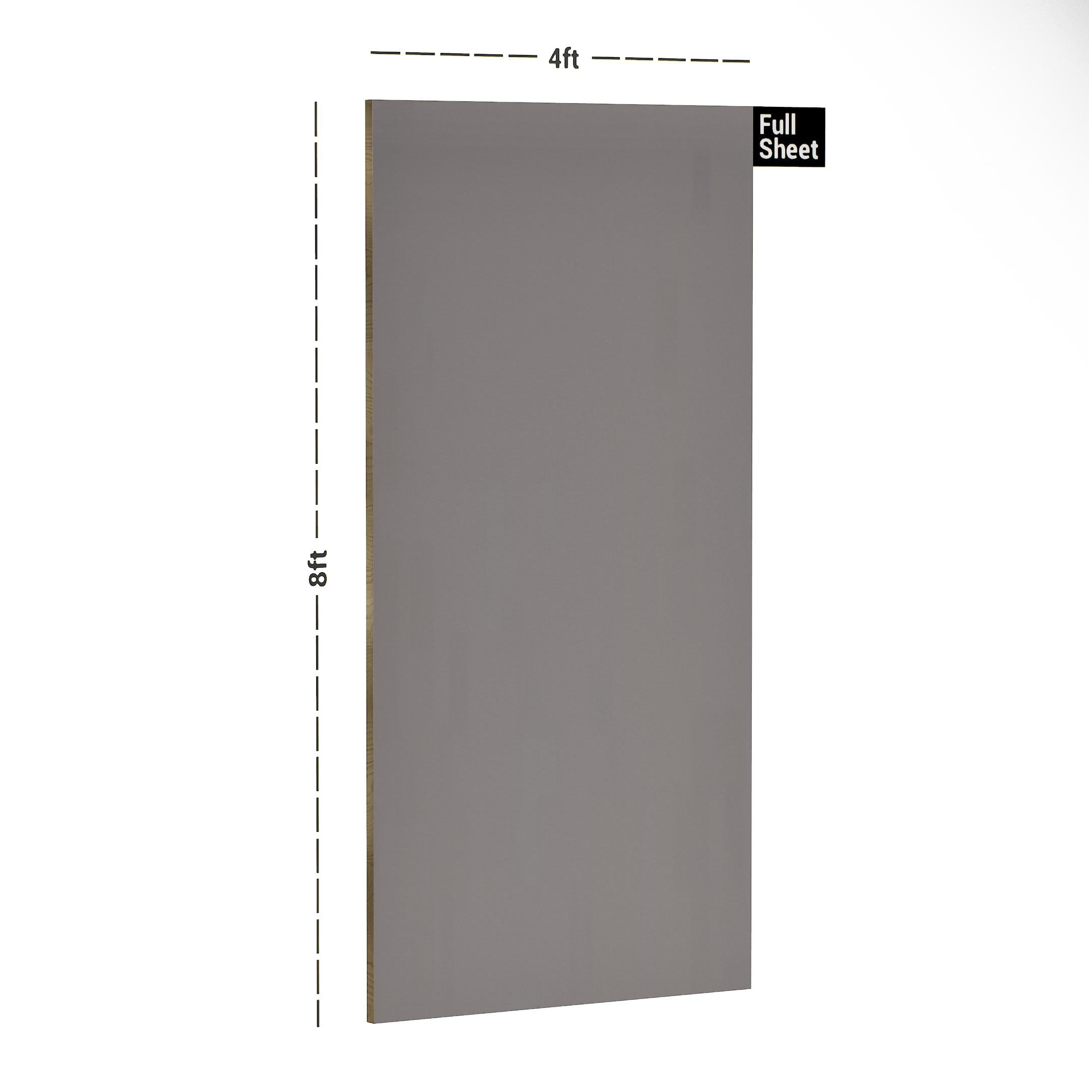 Space Grey Plain Laminate 8x4 ft High Gloss 1 mm - 219 HG