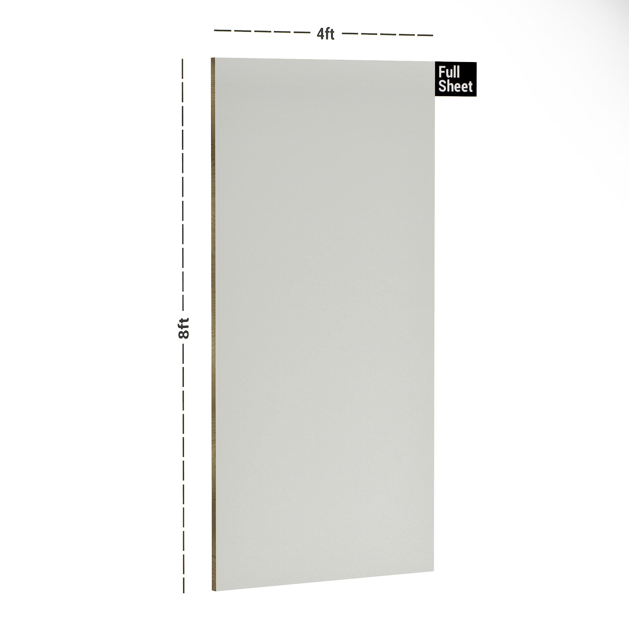 Vanilla White Plain Laminate 8x4 ft Suede 0.8 mm - 22291 SF