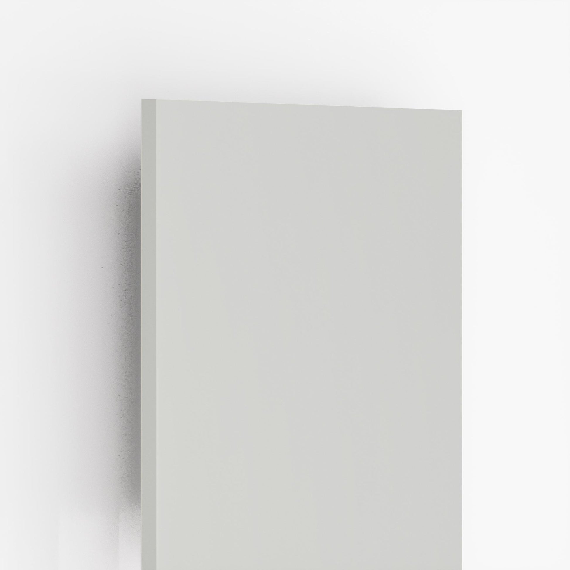 Grey suede finish laminate wall panel with matte texture and plain solid color surface.
