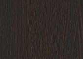 Brown wood grain laminate with suede finish and dark brown vertical wood texture pattern
