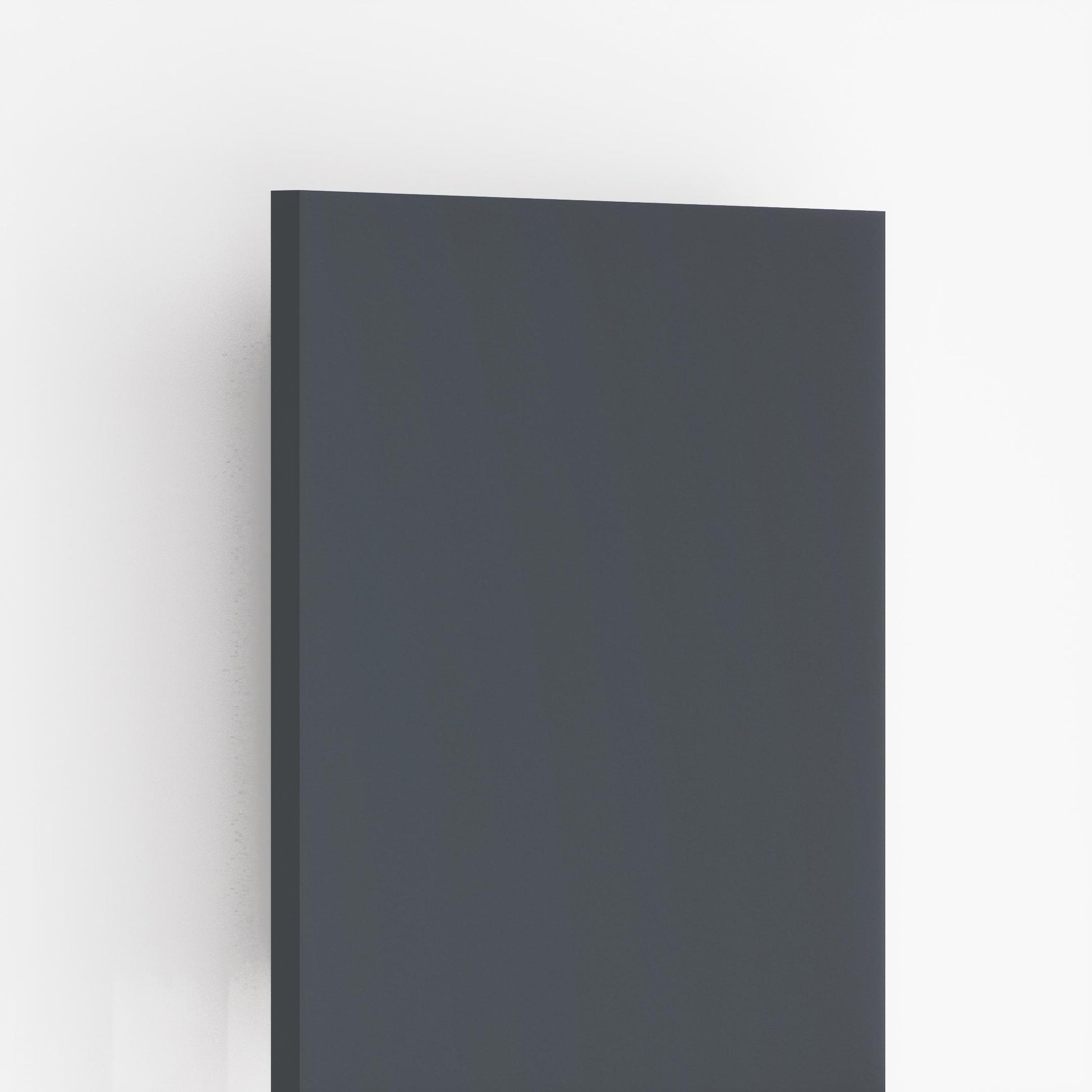 Grey suede finish laminate wall panel with matte texture and solid color appearance