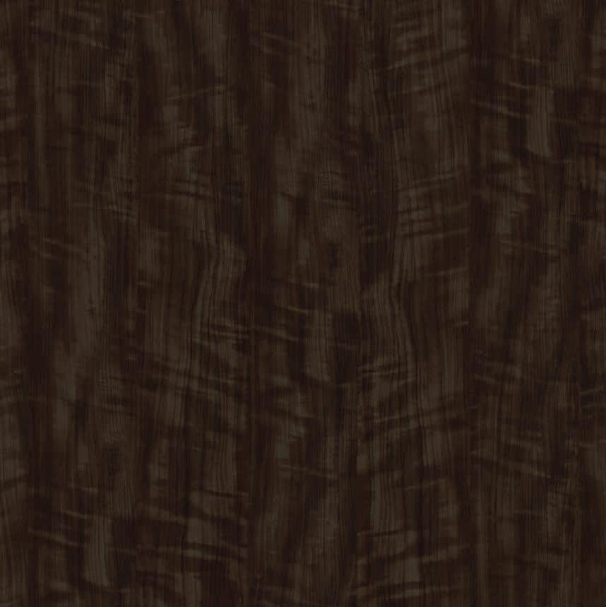 Brown wood laminate with textured finish and wood grain pattern, showing vertical lines and subtle sheen.