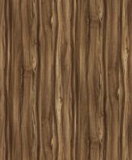 Brown wood grain laminate with textured finish and vertical wood pattern, showing natural wood appearance and grain details.