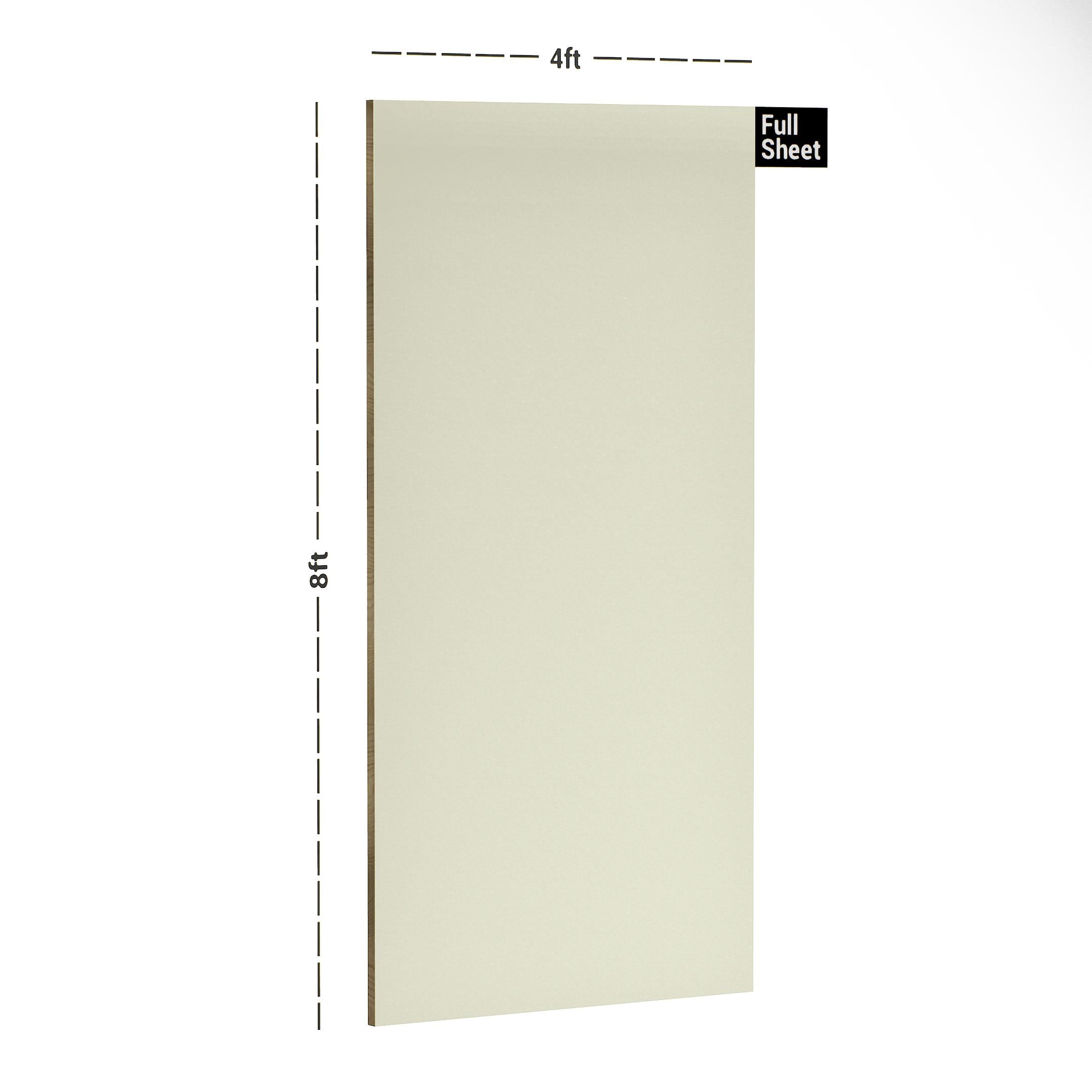 Chalk Ivory Plain Laminate 8x4 ft Suede 0.8 mm - 24387 SF