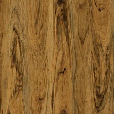 Brown wood laminate with suede finish and wood grain pattern, showing texture and darker streaks throughout the surface.