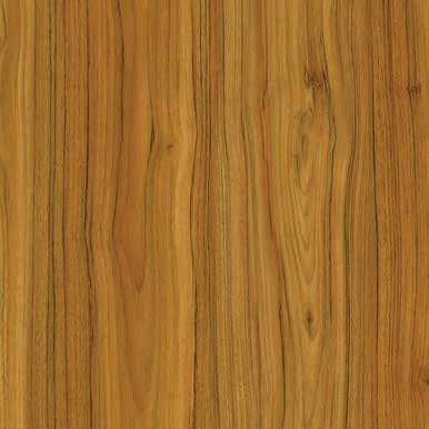 Brown teak wood laminate with suede finish, visible wood grain texture and vertical pattern.