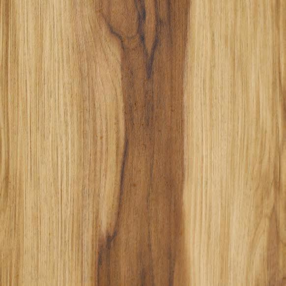 Brown wood grain laminate with textured finish and natural wood pattern, showing wood veins and grain details.