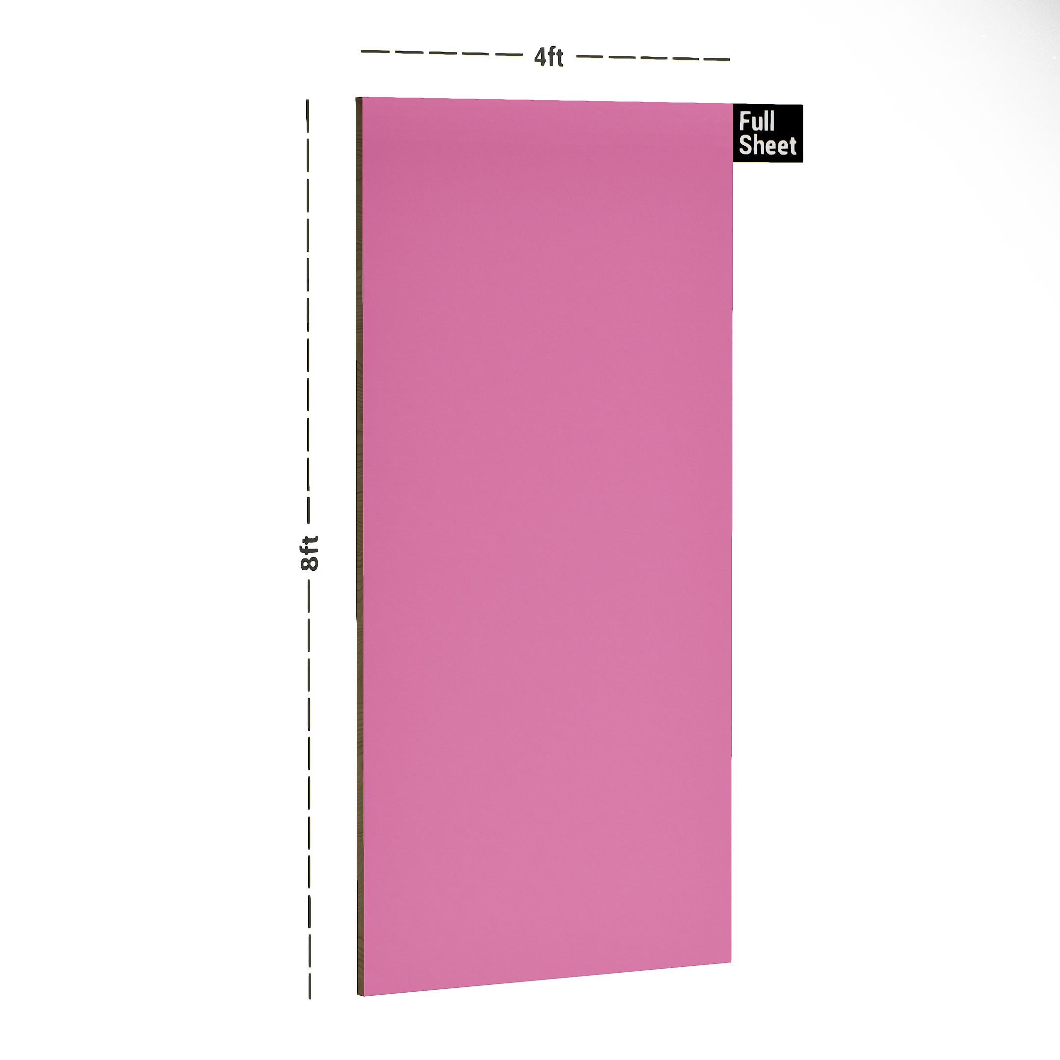 Punch Pink Plain Laminate 8x4 ft Suede 1 mm - 254 SF