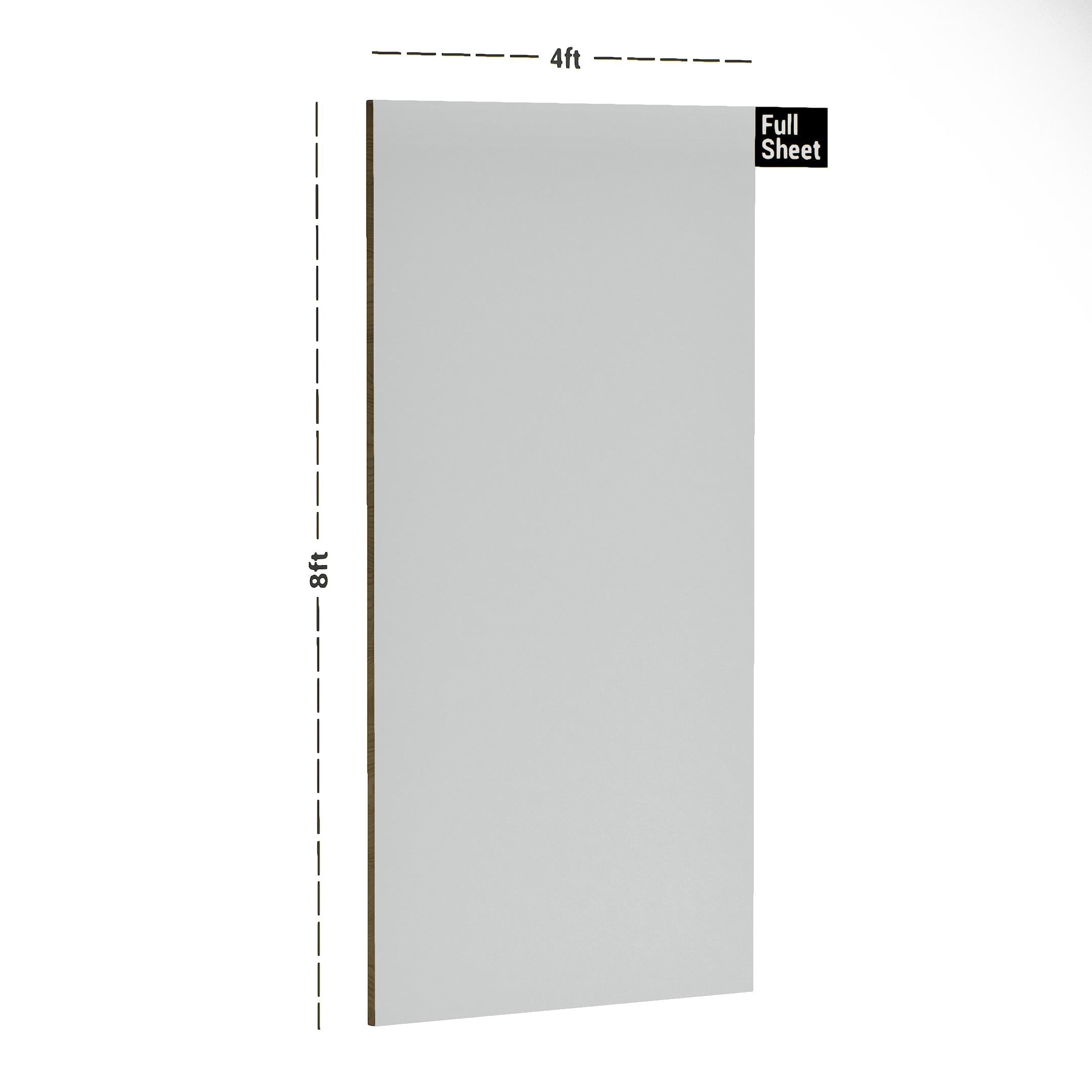 Grinich Grey Plain Laminate 8x4 ft High Gloss 1 mm - 260 A12