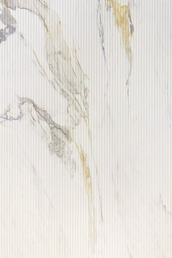 Crema White Fluted Laminate 8x4 ft Texture 1 mm - 2616 FU