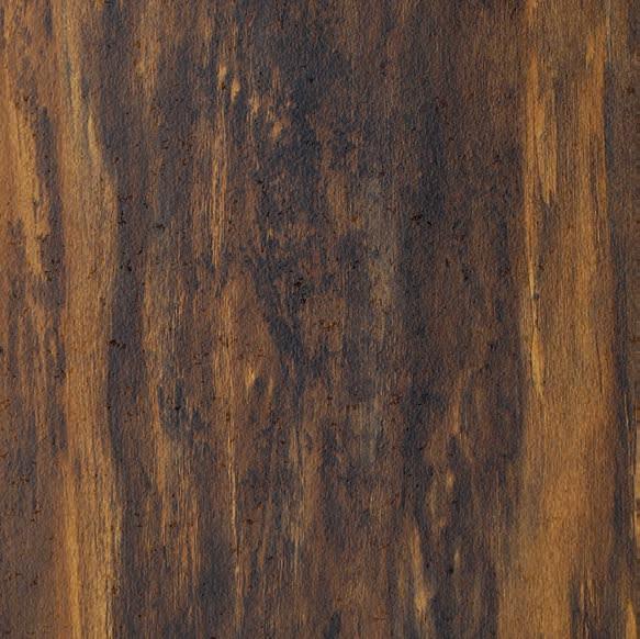Brown wood grain laminate with textured finish and dark streaks, showing natural wood appearance and vertical grain pattern.