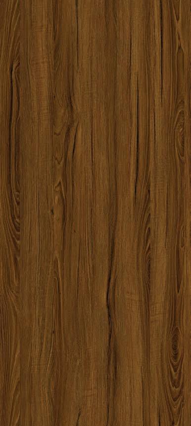 Brown wood grain laminate with suede finish and textured vertical wood pattern and natural grain details visible