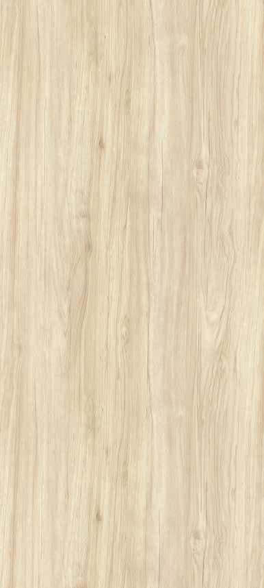 Cream wood laminate with suede finish and wood grain texture, showing vertical planks and subtle knots.
