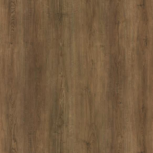 Brown wood grain laminate with textured finish and vertical wood pattern, showing natural wood appearance and subtle grain