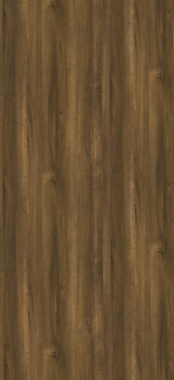 Brown wood grain laminate with textured finish and vertical wood pattern, showing natural grain details and subtle texture