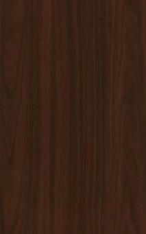 Brown wood grain laminate with textured finish and dark brown vertical stripes, showing wood pattern and texture details